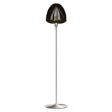 Clava Wood Floor Lamp: Dark Oak + Brushed Steel