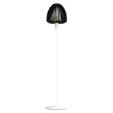 Clava Wood Floor Lamp: Black Oak + White