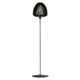 Clava Wood Floor Lamp: Black Oak + Black