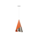 Cornet Pendant: Nuance Mist Orange + Steel + White + Canopy