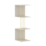 Teaser Shelf: 2 Layer with Connector Rods + Pearl White