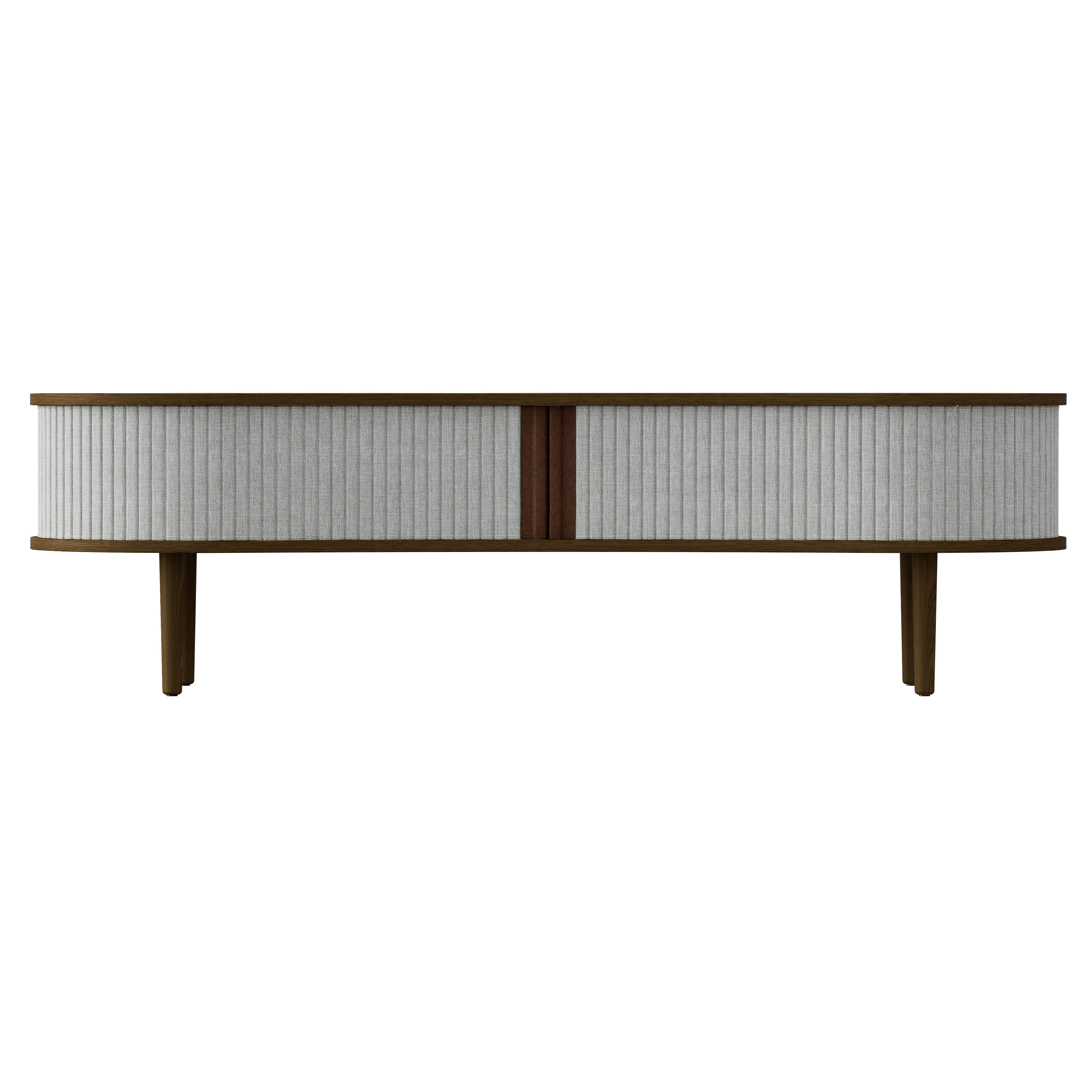 Audacious TV Bench: Dark Oak + Without Cushion + Sterling