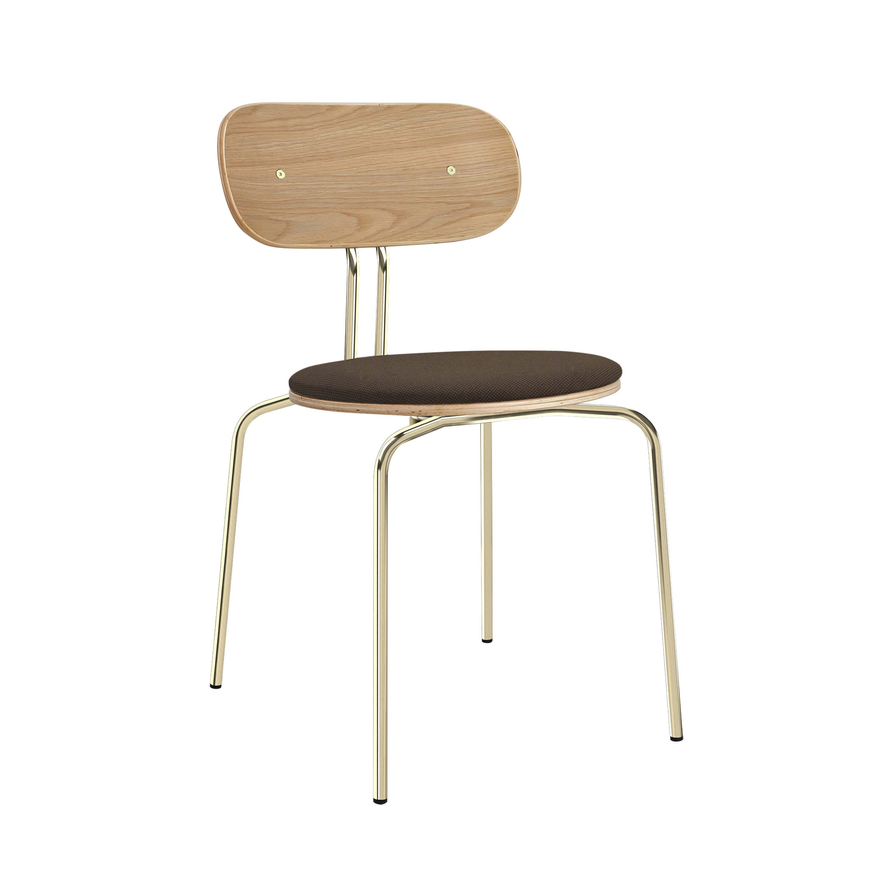 Curious Chair: Brass + With Mocca Cushion