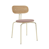 Curious Chair: Brass + With Stone Rose Cushion