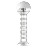 Wire Floor Lamp: Chrome + White