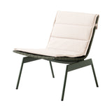 Ville AV44 + AV45 Outdoor Stacking Lounge Chair: Set of 2 + Without Armrest (AV44) + Bronze Green + With Heritage Papyrus Cushion