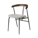 Violin Dining Chair: Seat Upholstered + Oiled American Walnut