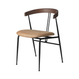 Violin Dining Chair: Seat Upholstered + Oiled American Walnut