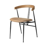 Violin Dining Chair: Seat Upholstered + Oiled Oak