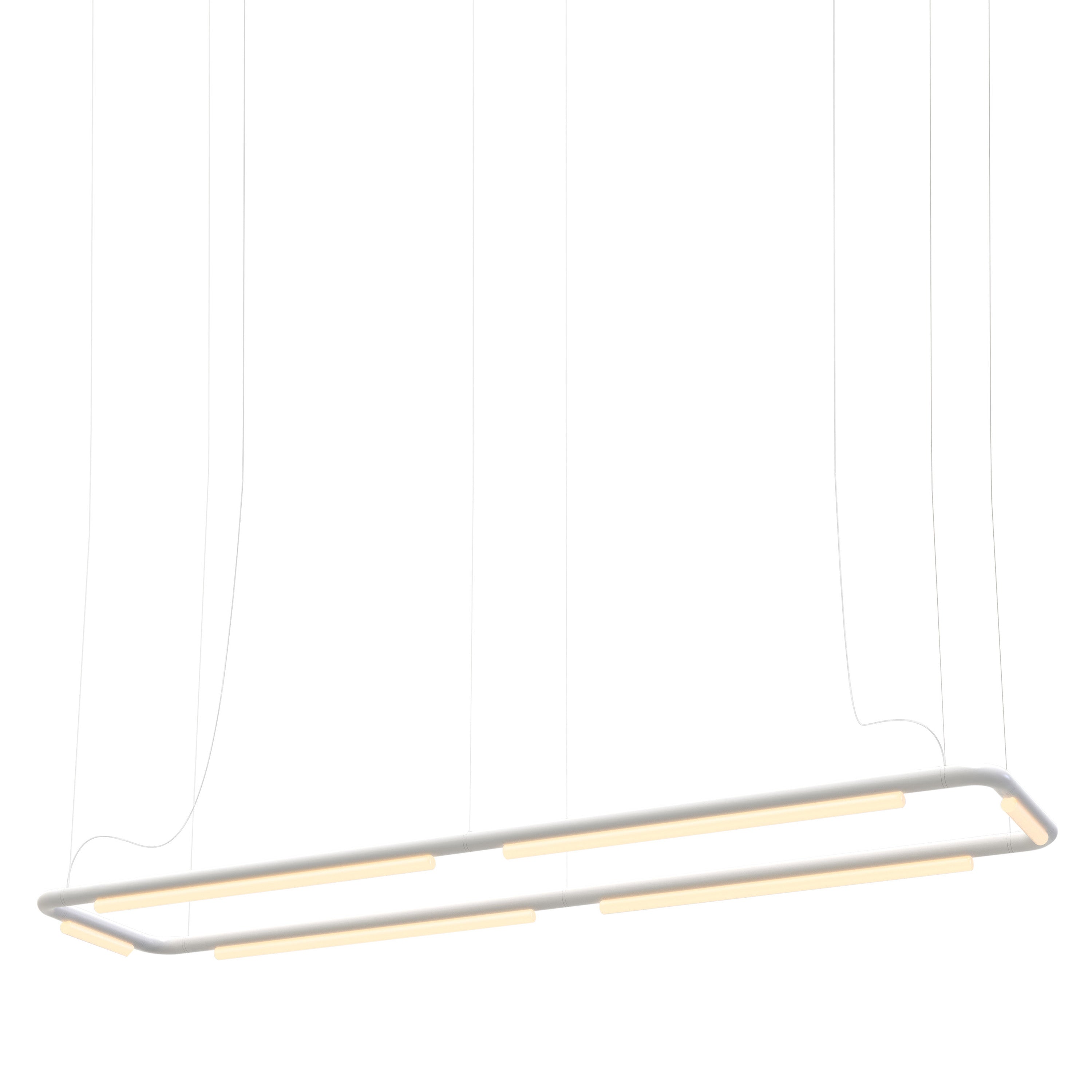 Pipeline CM8 Pendant Light: White + White