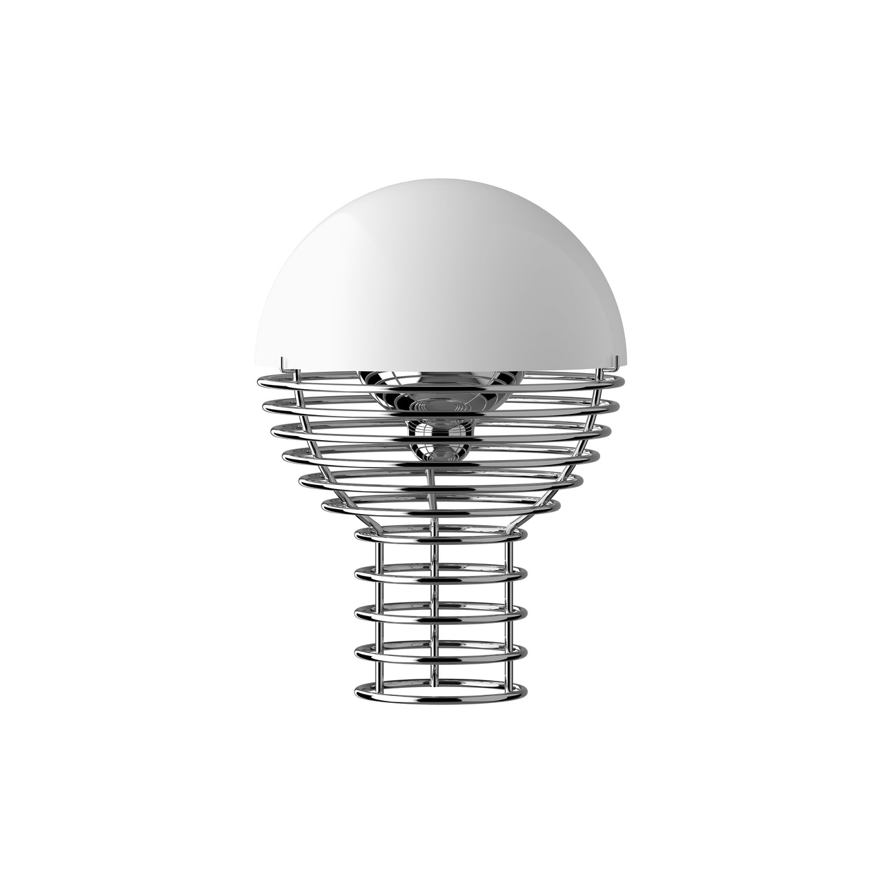 Wire Portable Table Lamp: White