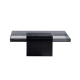 Koba Coffee Table: Square + Black Maple