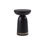 Nera Stool: 3 Rows Carved + Black Maple
