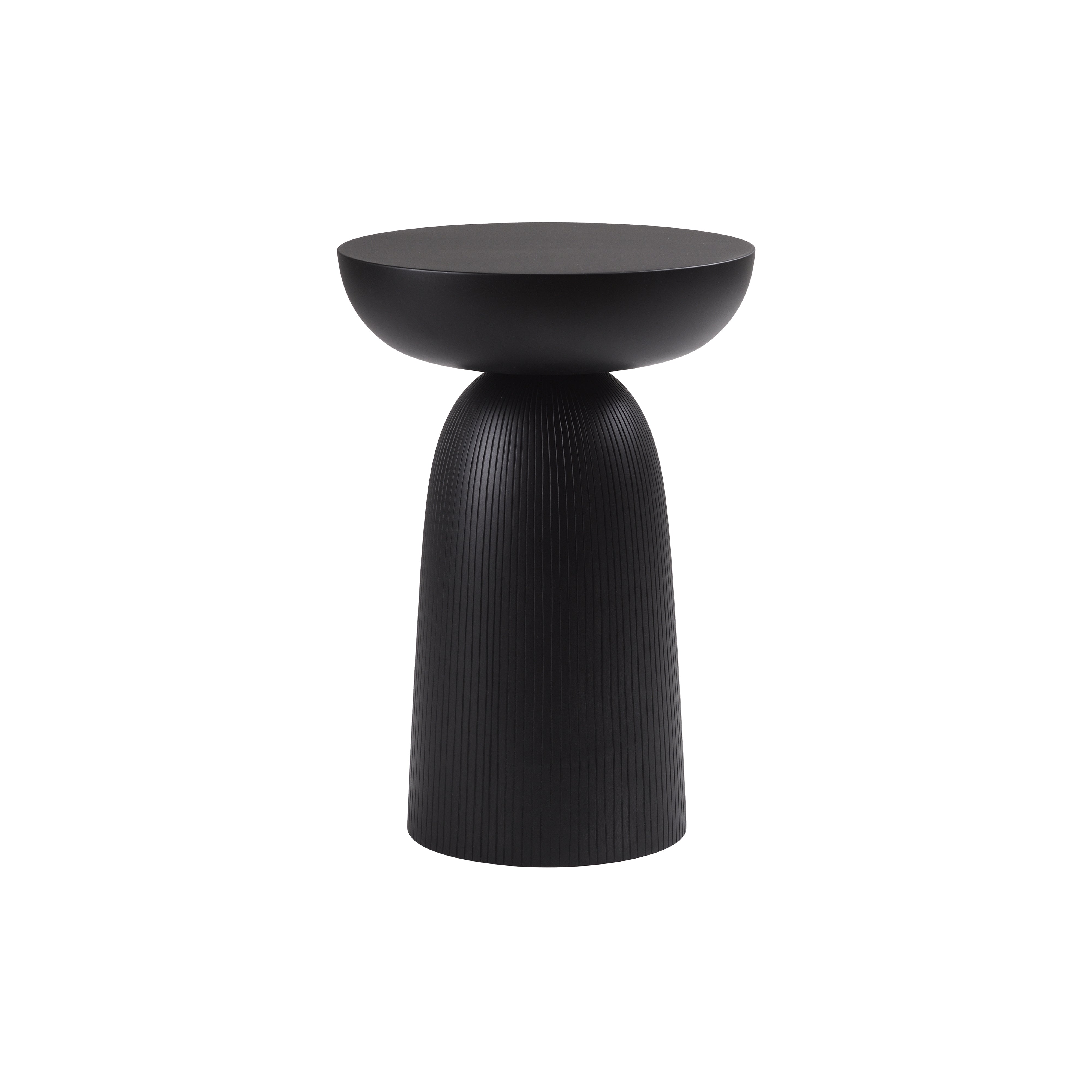 Nera Stool: Full Base Carved + Lines + Black Maple