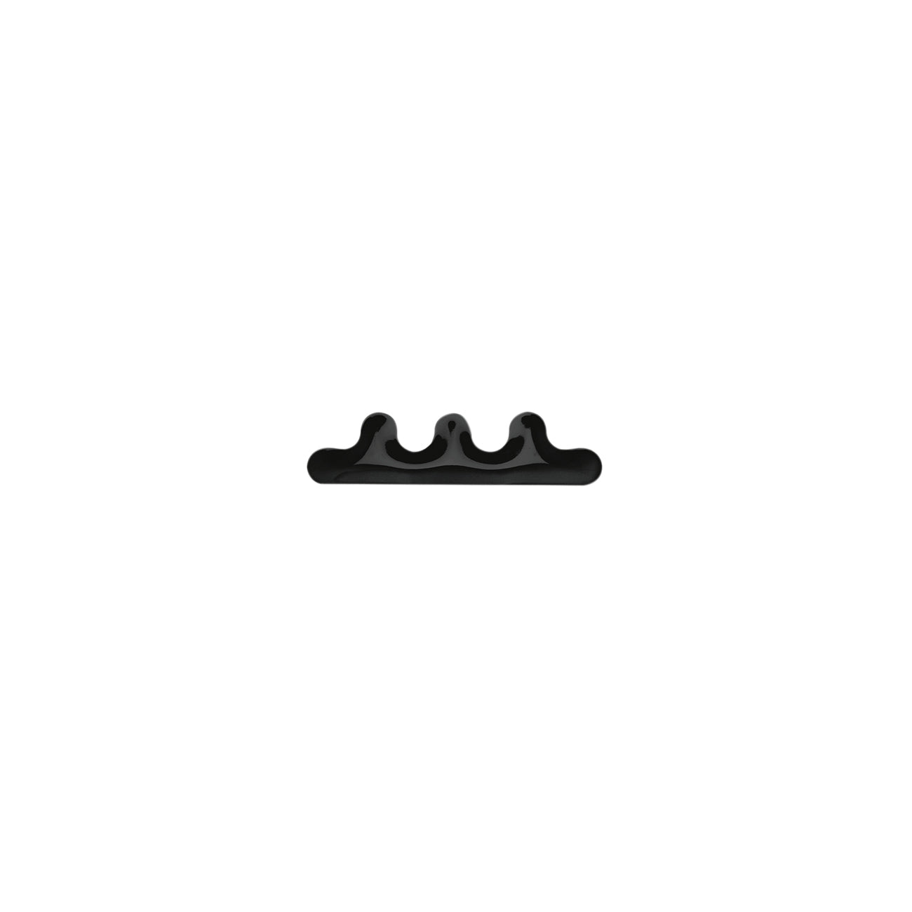 Kamm Wall Hanger: 3 + Black Glossy Steel