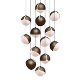 Ohm. 13 Chandelier: Brushed Bronze + Black