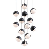 Ohm. 13 Chandelier: Sandtex Black + Black