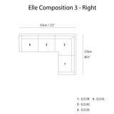 Elle Sectional Sofa: Composition 3 - Right