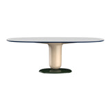 Explorer Oval Dining Table: Single Pedestal + 86.6