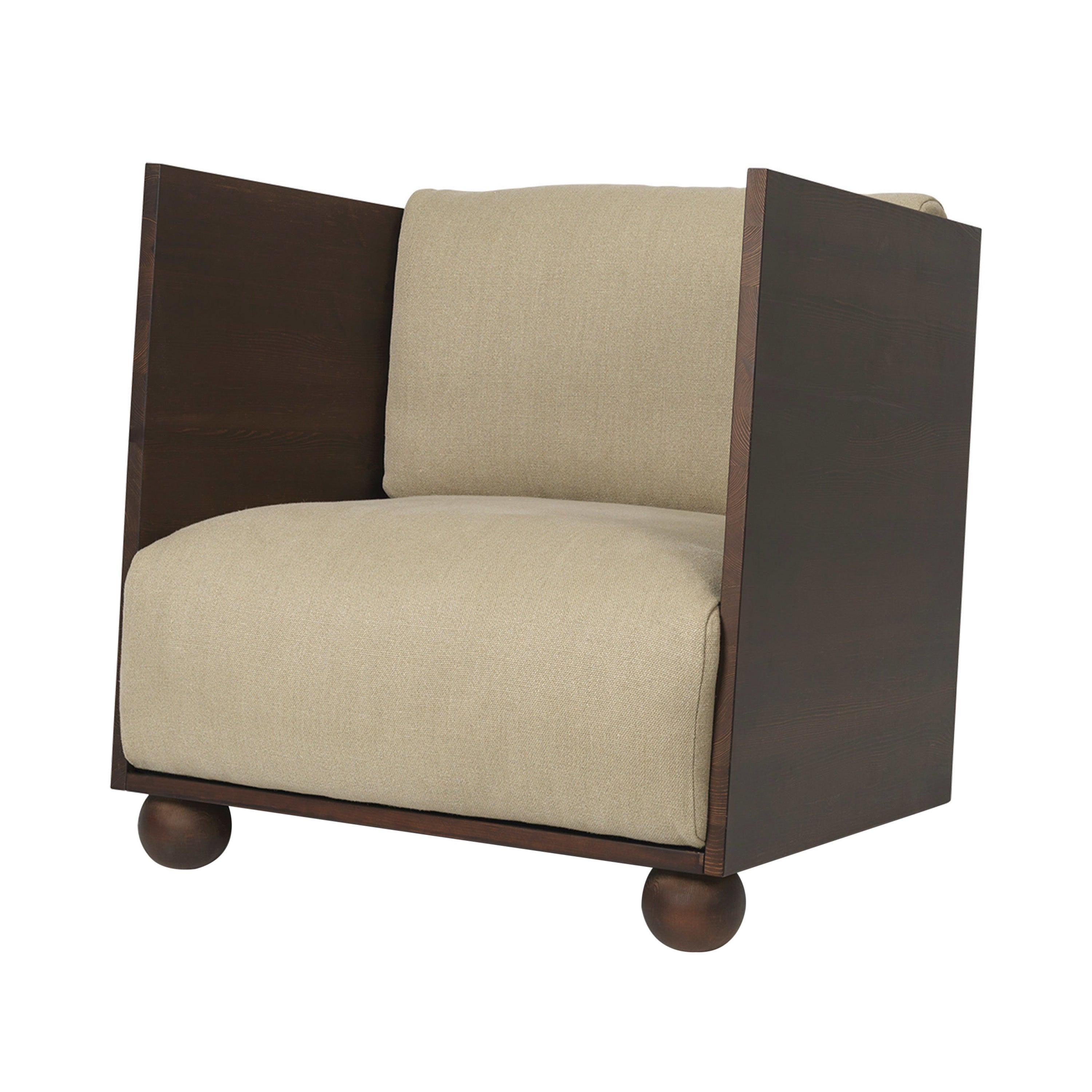 Rum Lounge Chair: Rich Linen Natural