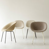 Mat Armchair: Steel Base + Front Upholstered