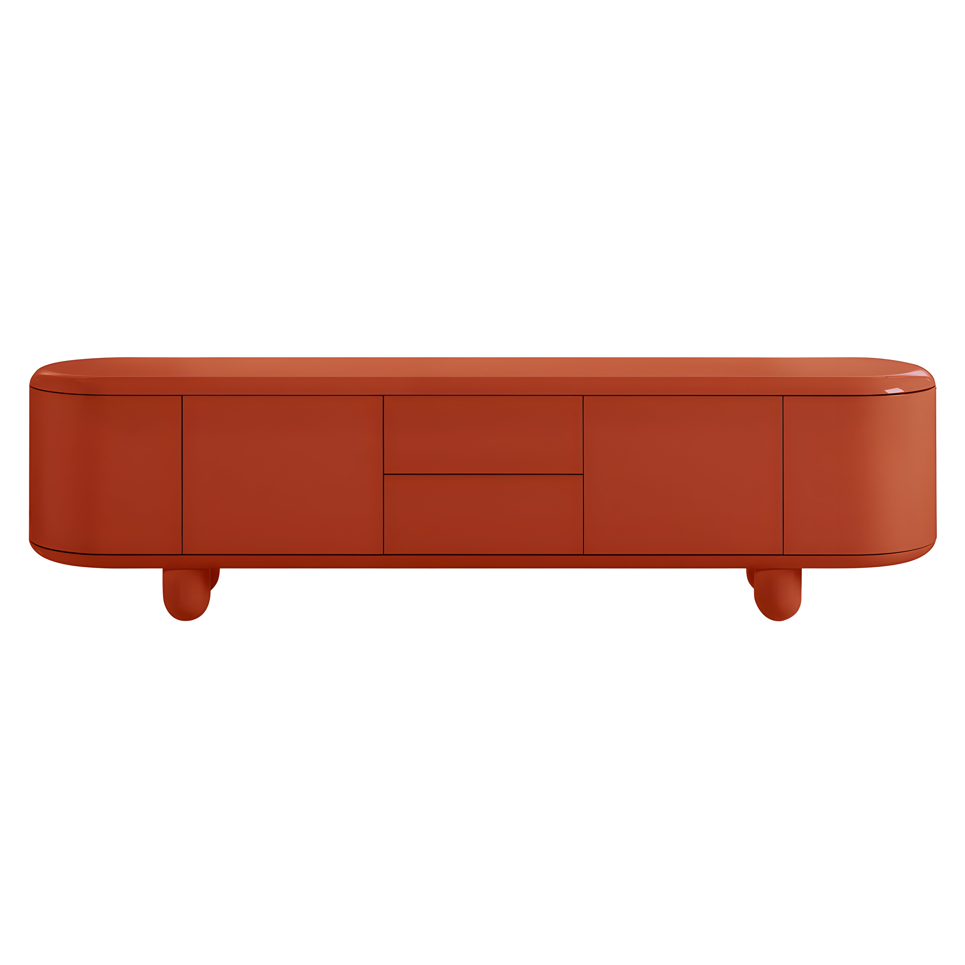 Explorer Cabinet: Small + Large - 92.1 + Coral Red + Grey