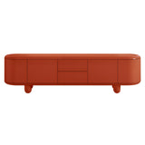 Explorer Cabinet: Small + Large - 92.1 + Coral Red + Grey