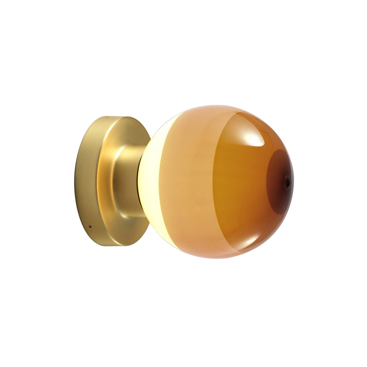 Dipping Wall Light: A2-13 + Brushed Brass + Cream