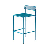 Rachel Bar Stool: Peacock Blue + Without Seatpad + Back Cushion