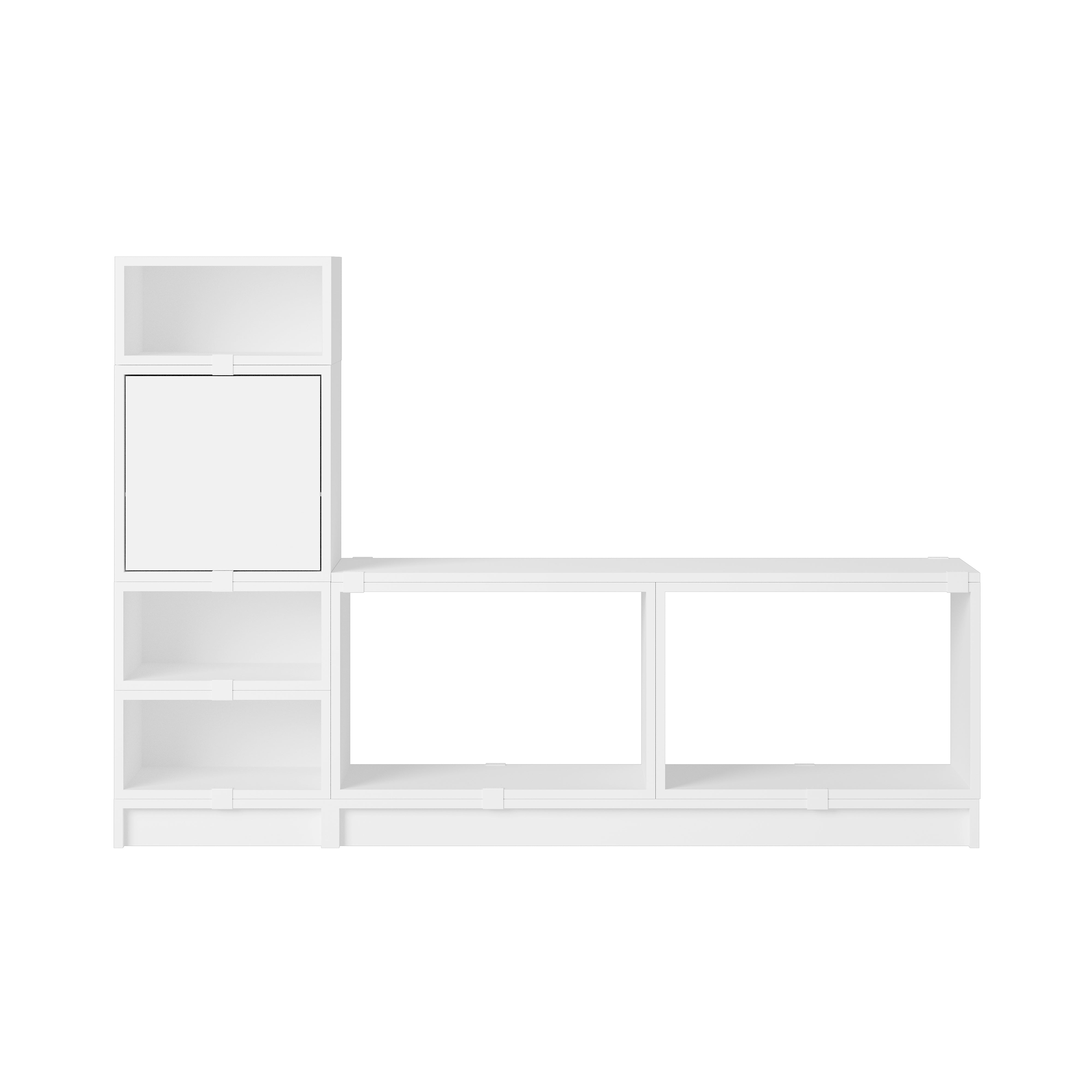 Stacked Storage System: Hallway - Quick Ship + Configuration 1 + White