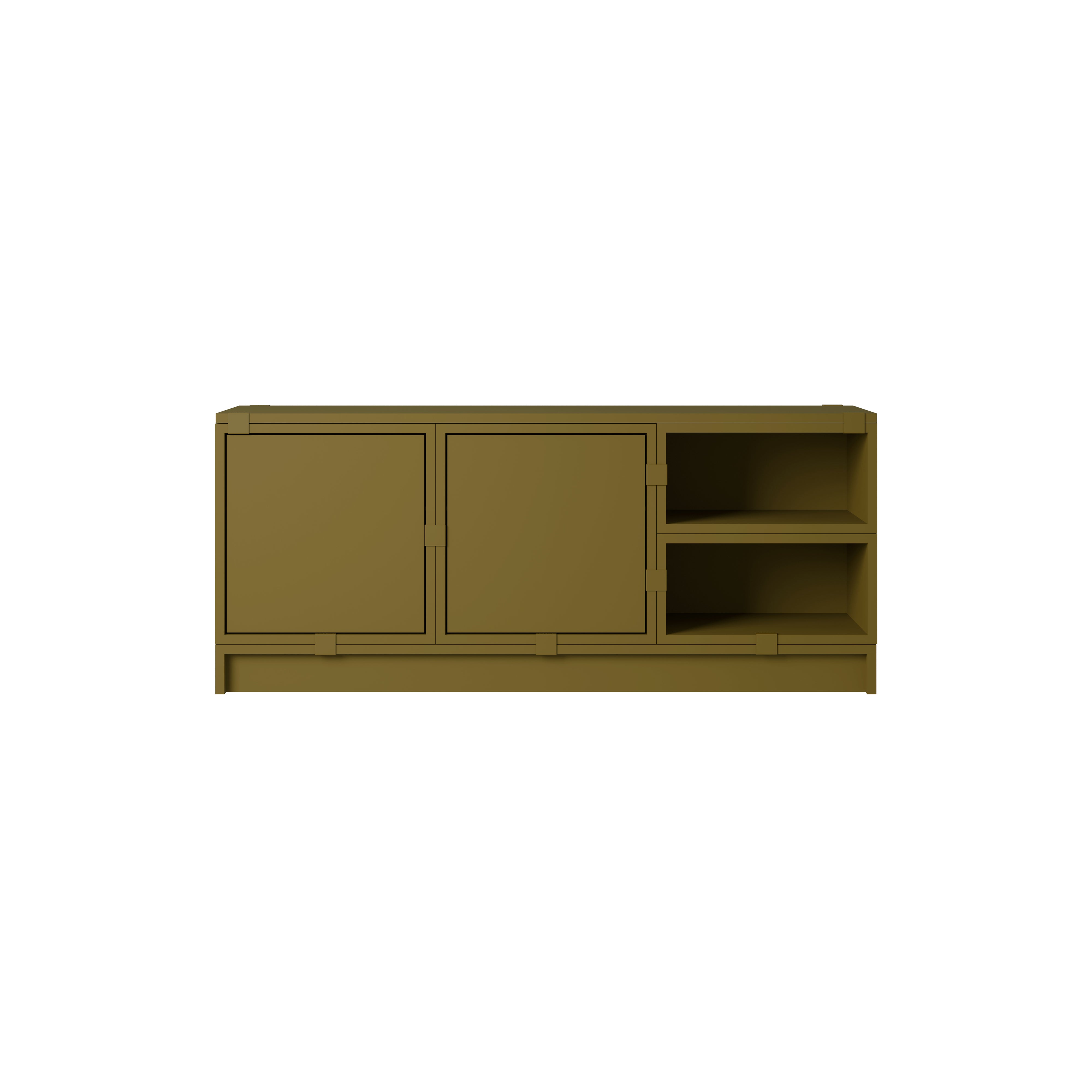 Stacked Storage System: Hallway - Quick Ship + Configuration 2 + Brown Green