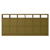 Stacked Storage System: Sideboard - Quick Ship + Configuration 1 + Brown Green