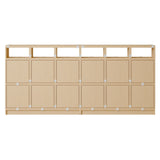 Stacked Storage System: Sideboard - Quick Ship + Configuration 1 + Oak