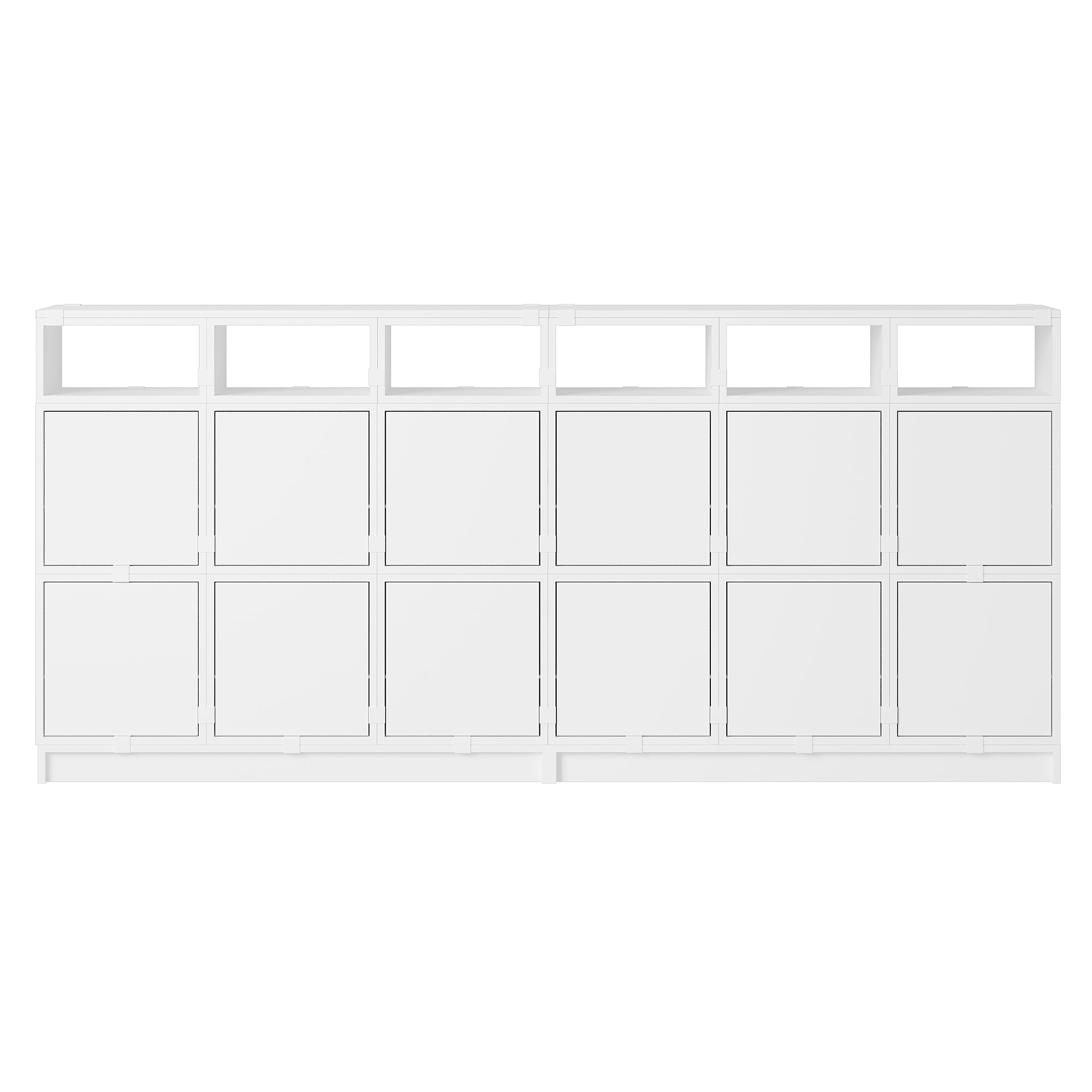 Stacked Storage System: Sideboard - Quick Ship + Configuration 1 + White