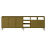 Stacked Storage System: Sideboard - Quick Ship + Configuration 2 + Brown Green