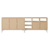 Stacked Storage System: Sideboard - Quick Ship + Configuration 2 + Oak