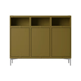 Stacked Storage System: Sideboard - Quick Ship + Configuration 3 + Brown Green