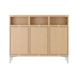 Stacked Storage System: Sideboard - Quick Ship + Configuration 3 + Oak