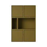 Stacked Storage System: Sideboard - Quick Ship + Configuration 4 + Brown Green