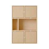 Stacked Storage System: Sideboard - Quick Ship + Configuration 4 + Oak