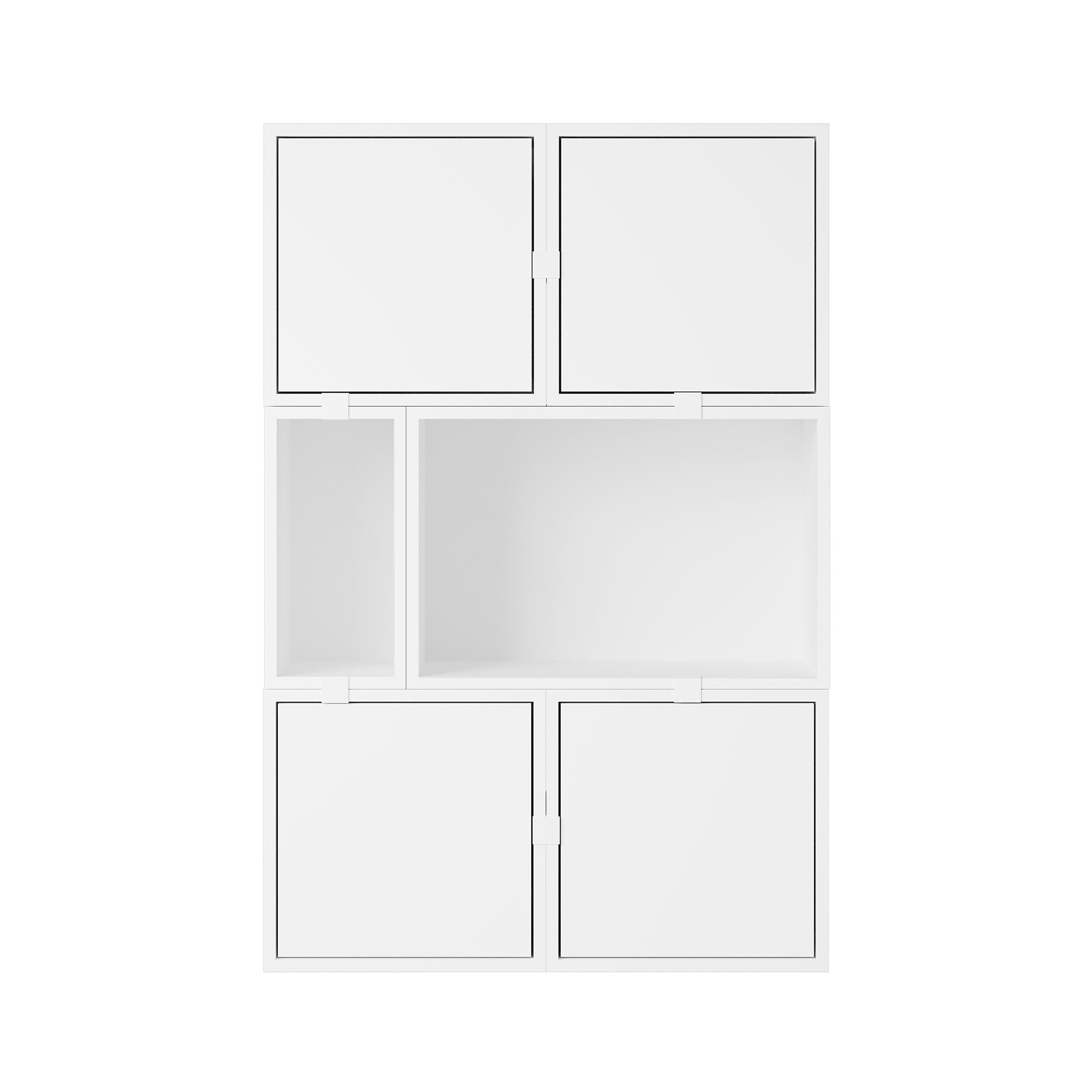 Stacked Storage System: Sideboard - Quick Ship + Configuration 4 + White