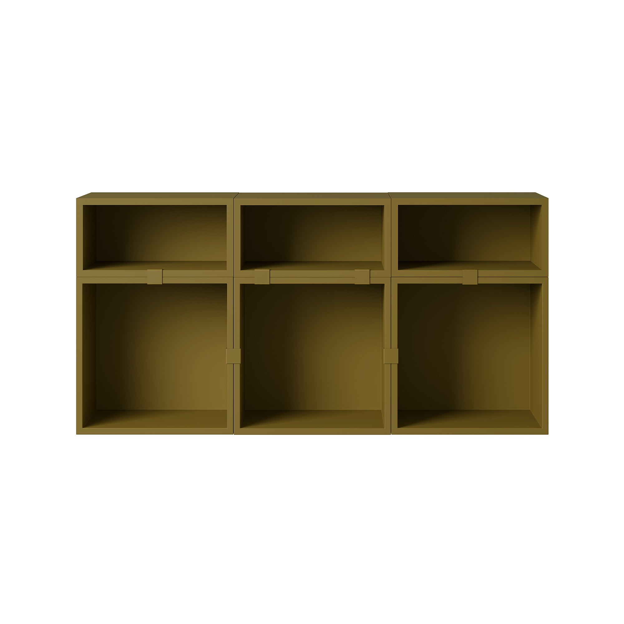 Stacked Storage System: Sideboard - Quick Ship + Configuration 5 + Brown Green