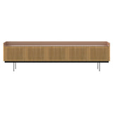 Stockholm STH507 Technic Sideboard: Composition 3 + Super-Matt Oak + Anodized Aluminum Pale Rose + Black