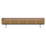 Stockholm STH557 Slim Sideboard: Composition 3 + Super-Matt Oak + Anodized Aluminum Pale Rose + Black
