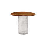 Striche Side Table: Arancio Cast Glass + Cristallo Water Blown glass