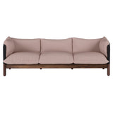 Tepee 3 Seater Sofa: Walnut + Black