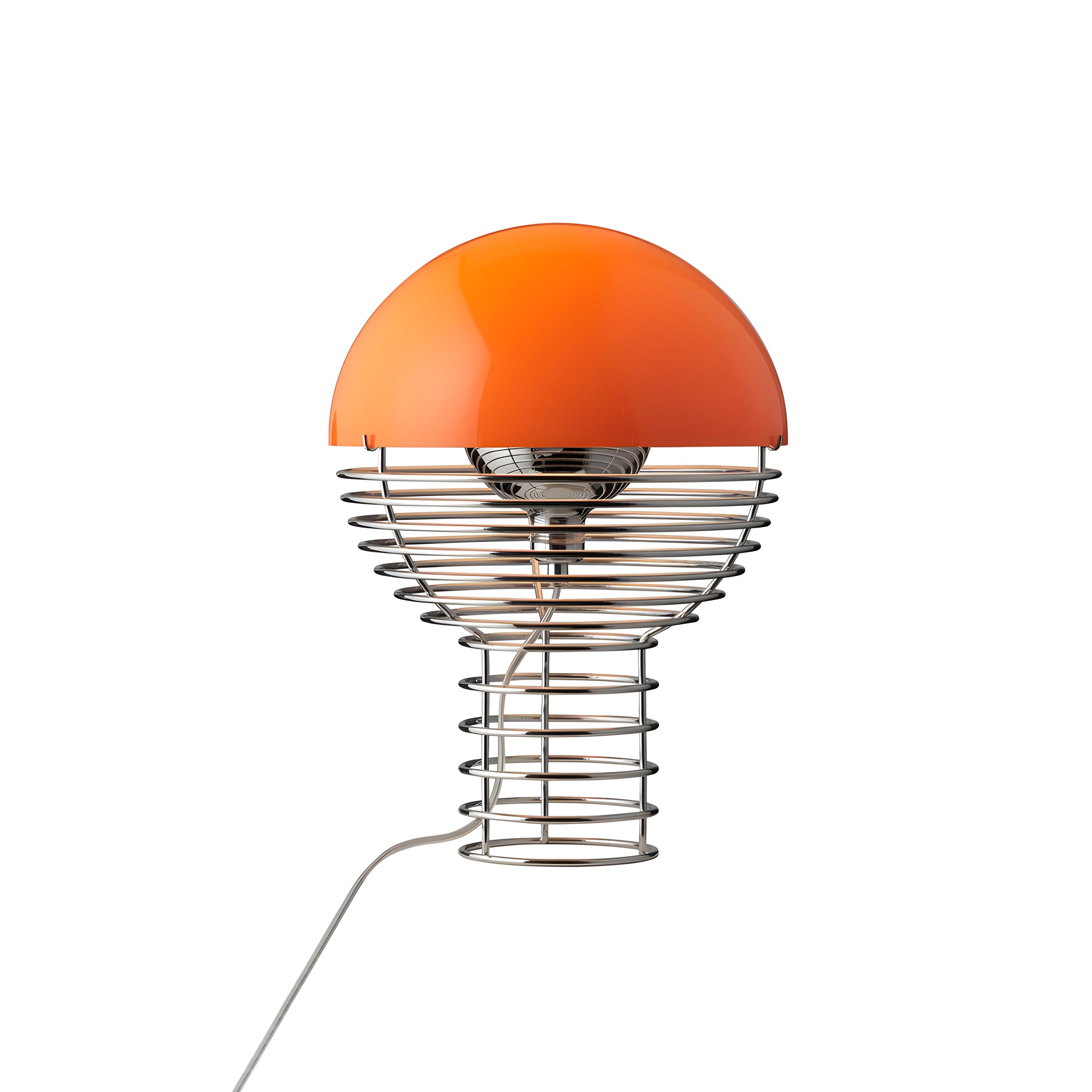 Wire Portable Table Lamp: Quick Ship + Orange