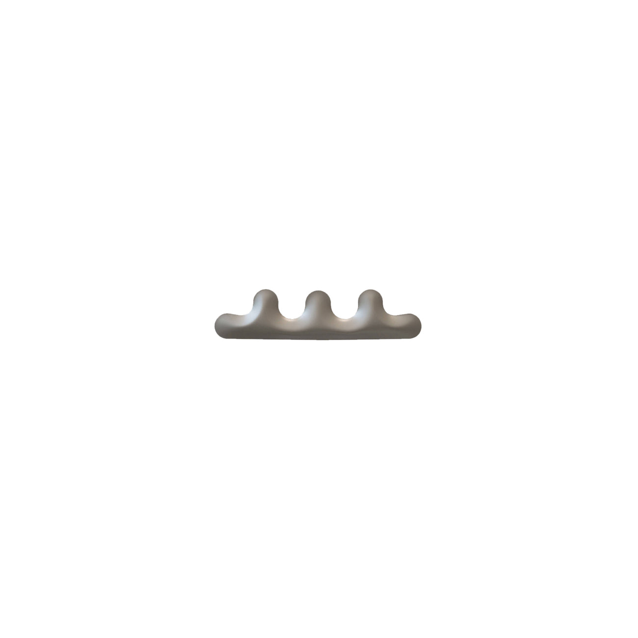 Kamm Wall Hanger: 3 + Beige Grey Matt Steel