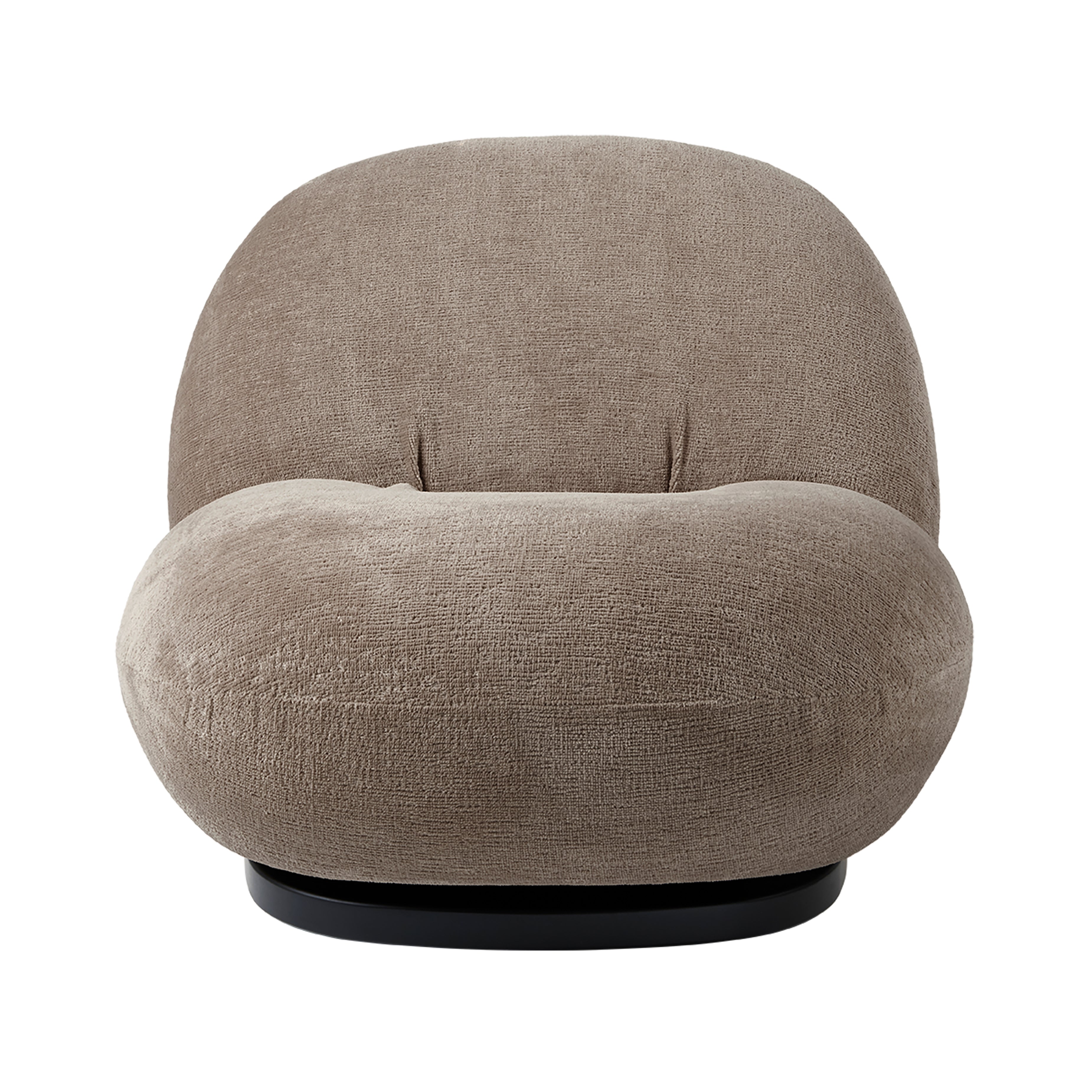 Pacha Lounge Chair: Swivel + Black Semi Matt