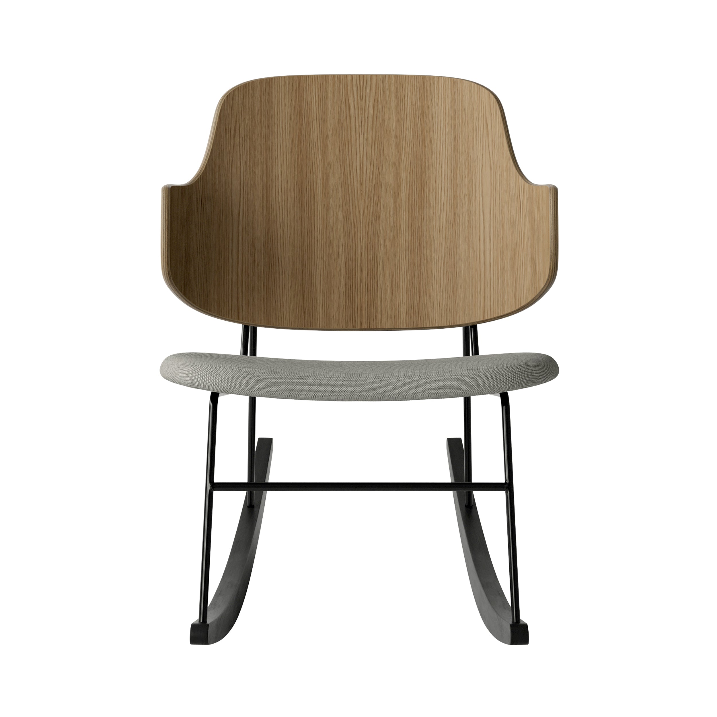 The Penguin Rocking Chair: Upholstered + Natural Oak +  Re-wool 0218